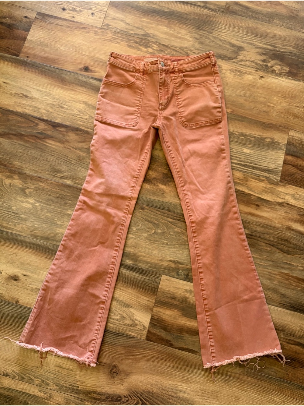 Pilcro Wide-Leg Jeans in Dusty Rose